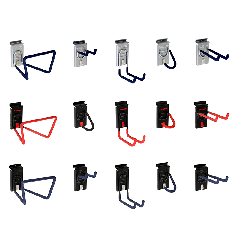 BJ4A7561 PVC slatwall shelves garage hooks storage Organization