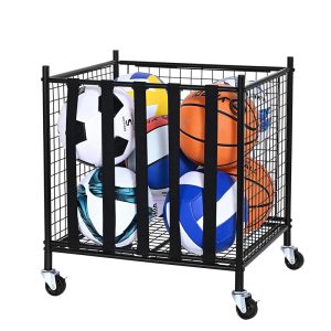 Sports equipment and ball storage elastic band car for football and basketball