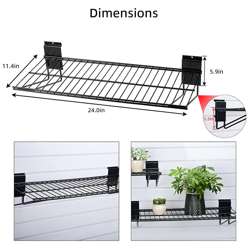 Metal storage rack on the wall, the organizer makes items more tidy
