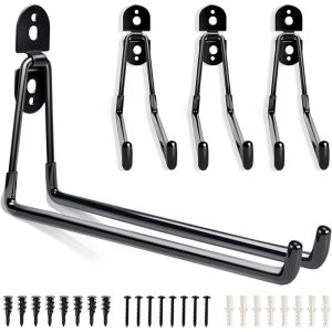 11 inch round head welding plate hook, 4 pack long hook garage organizer