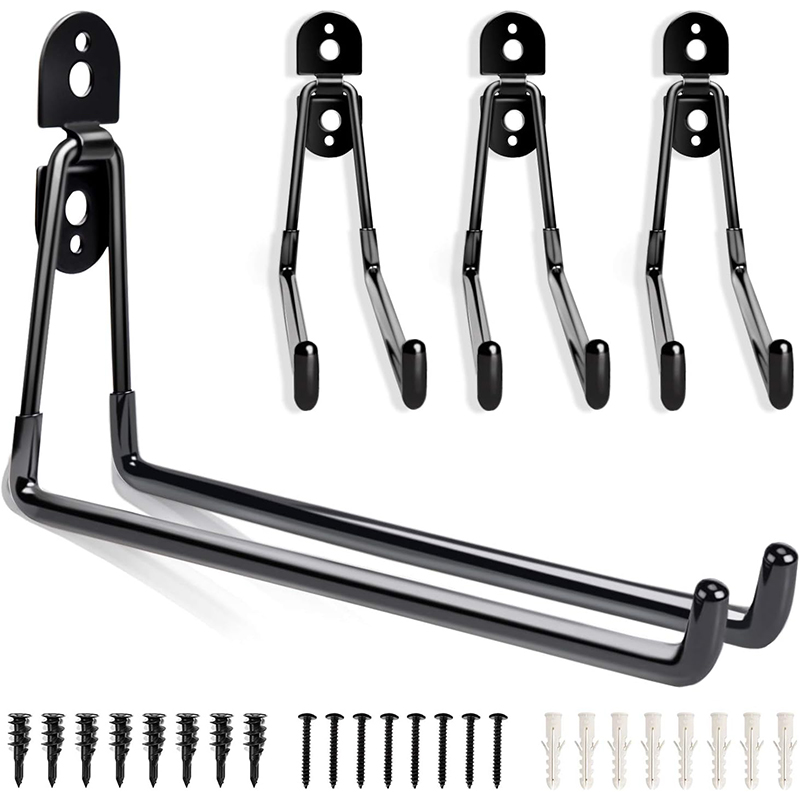 11 inch round head welding plate hook, 4 pack long hook garage organizer