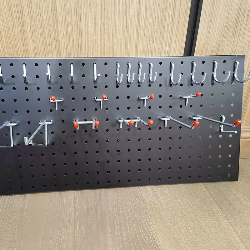 Metal storage rack on the perforated board wall&wall-mounted item storage rack