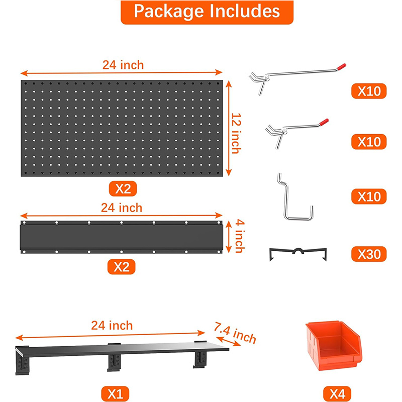 Cross-border dedicated metal wall panel; garage tool storage pegboard