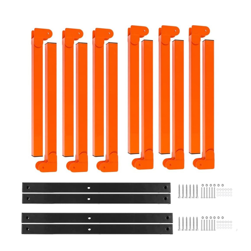 Orange wood storage rack;metal storage rack for hanging firewood