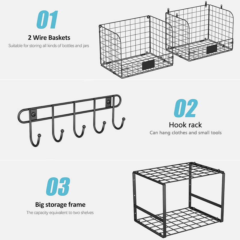 Wire Shelf & Basket for Garage Organization and Storage