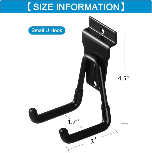 Slatwall orange hook garage storage tool multi-functional double line hook