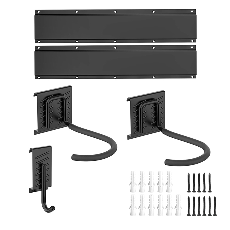 Slot plate hook bicycle wall storage hook black large round hook