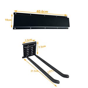 Garage warehouse Slider black double line straight hook