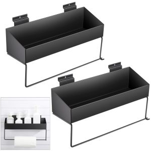 metal multi-functional board wall tissue storage