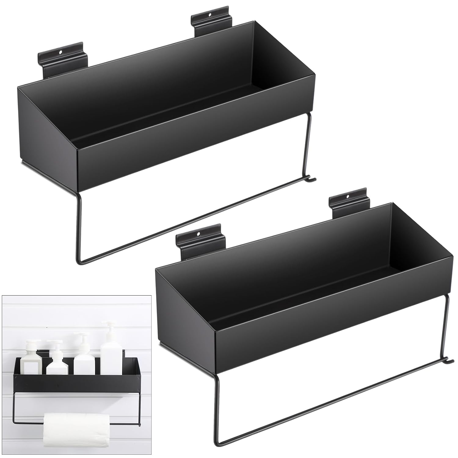 metal multi-functional board wall tissue storage