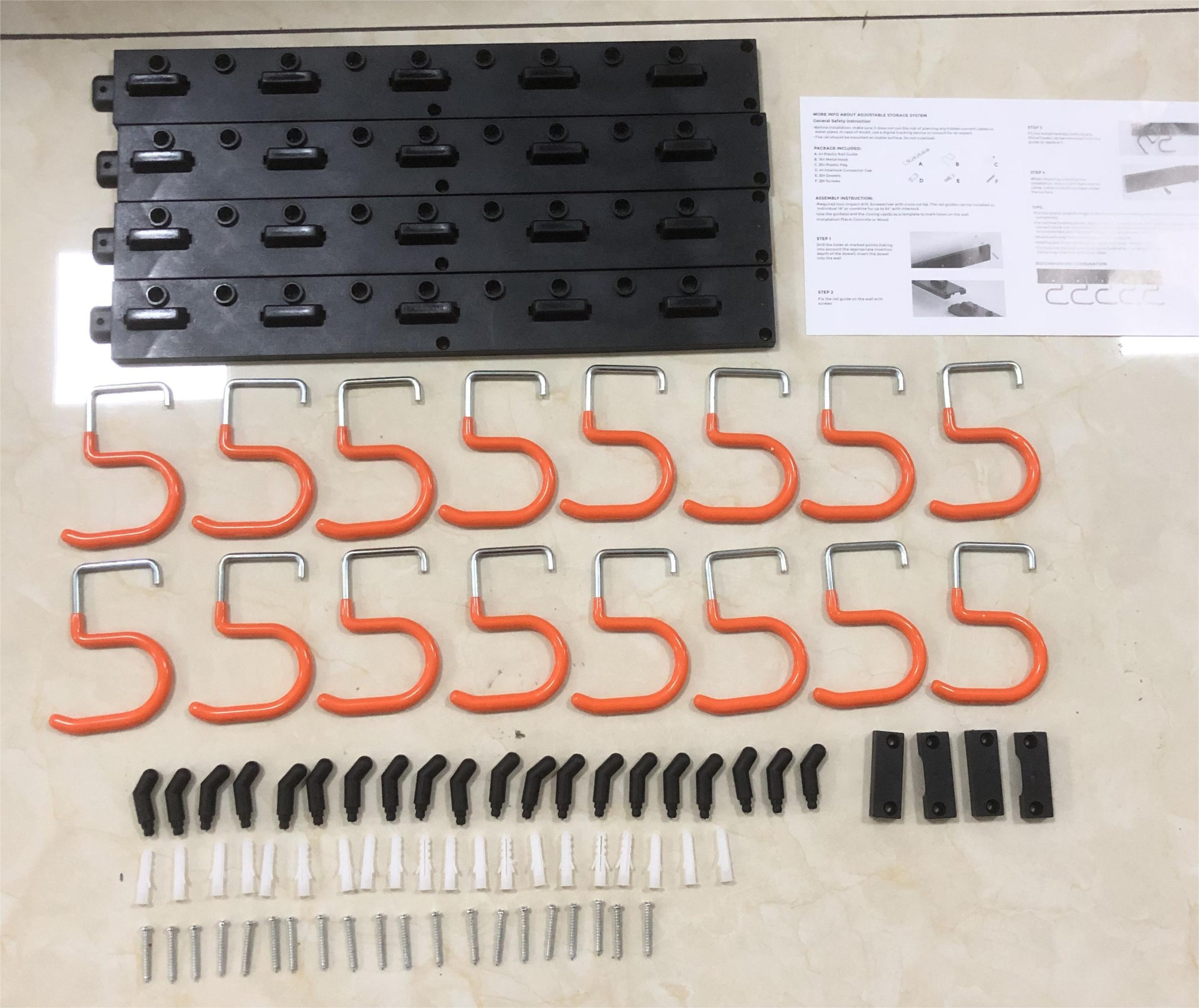 Plastic backboard mop S hook dip-molded hook