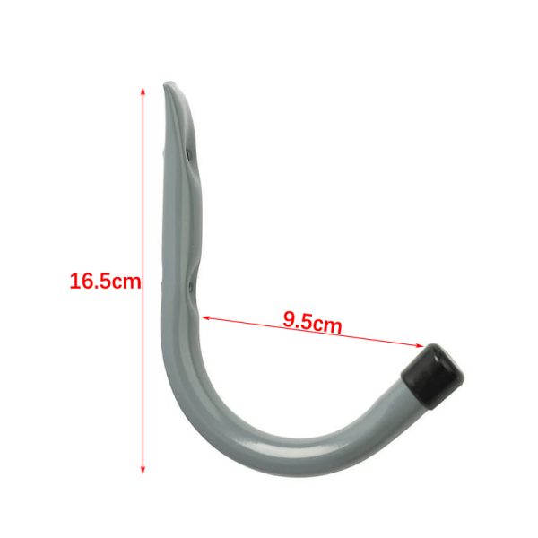 Heavy duty double headed V-shaped iron pipe hook for garage