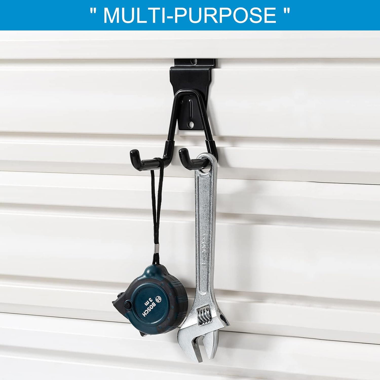 Slatwall orange hook garage storage tool multi-functional double line hook