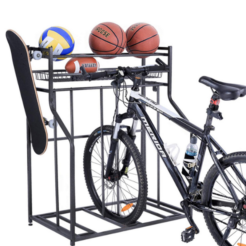 Garage storage rack bike parking rack, bicycle helmet and sports equipment storage rack