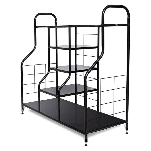 Multi-layer partition golf club shoes bag integrated metal storage rack