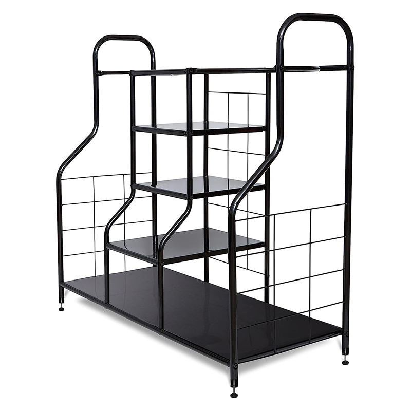 Multi-layer partition golf club shoes bag integrated metal storage rack