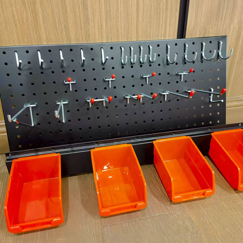 Metal storage rack on the perforated board wall&wall-mounted item storage rack