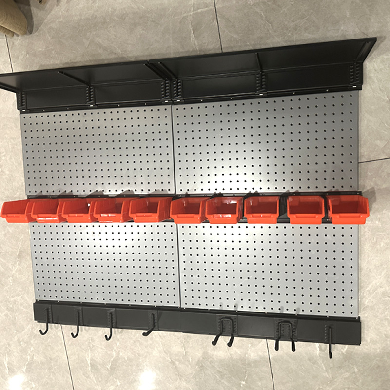Slot board hook with wall-mounted pegboard storage organizer