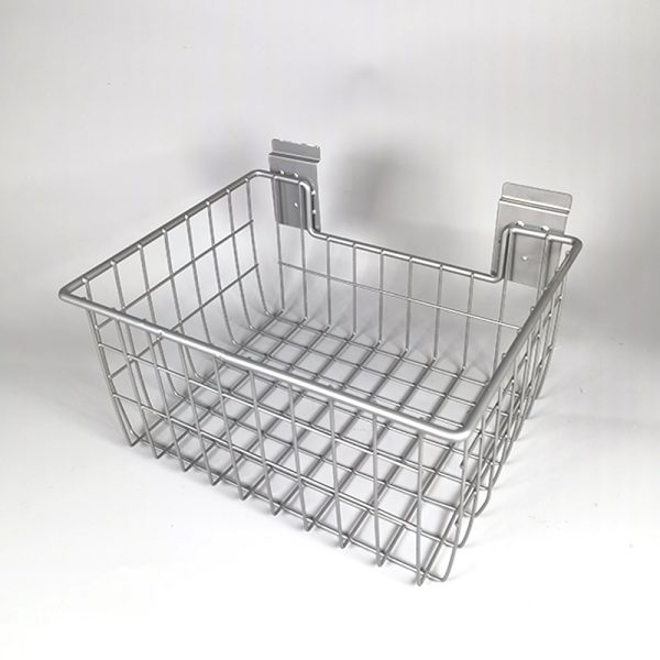 PVC hanging basket for garage storage, wall-mounted bin for shelves