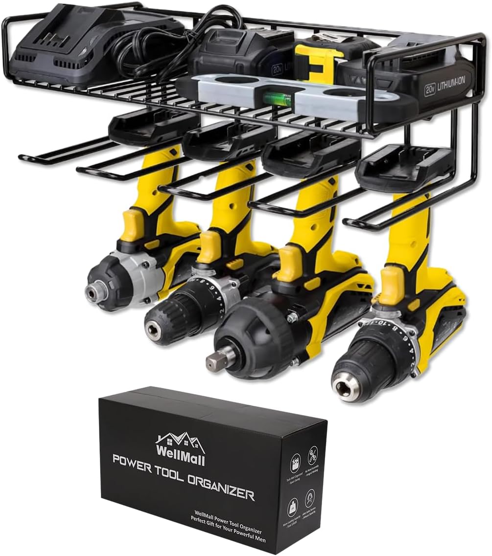 Heavy-duty floating tool rack electric drill storage rack