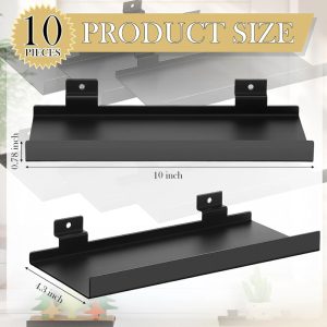 Slatwall black iron hanging storage display shelf