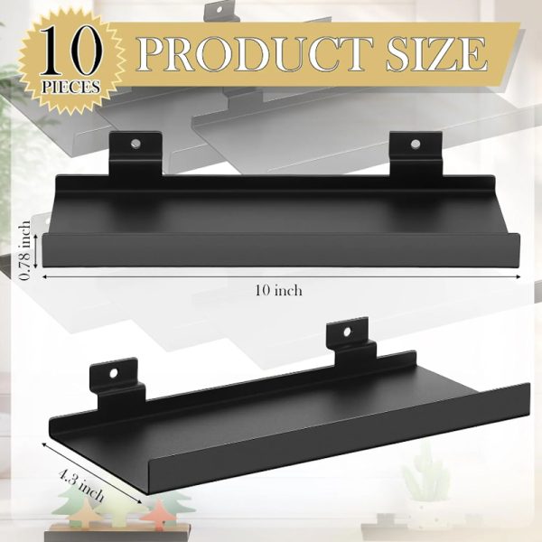 Slatwall black iron hanging storage display shelf