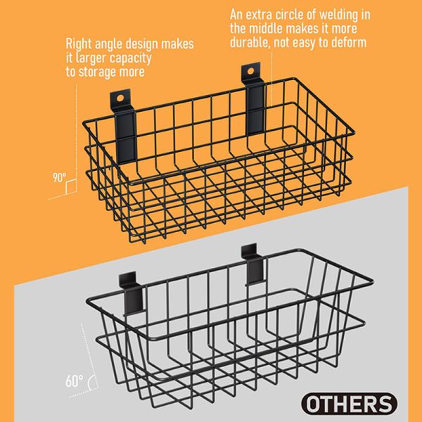 Basket storage basket for slatted walls, a practical tool for storage and organization