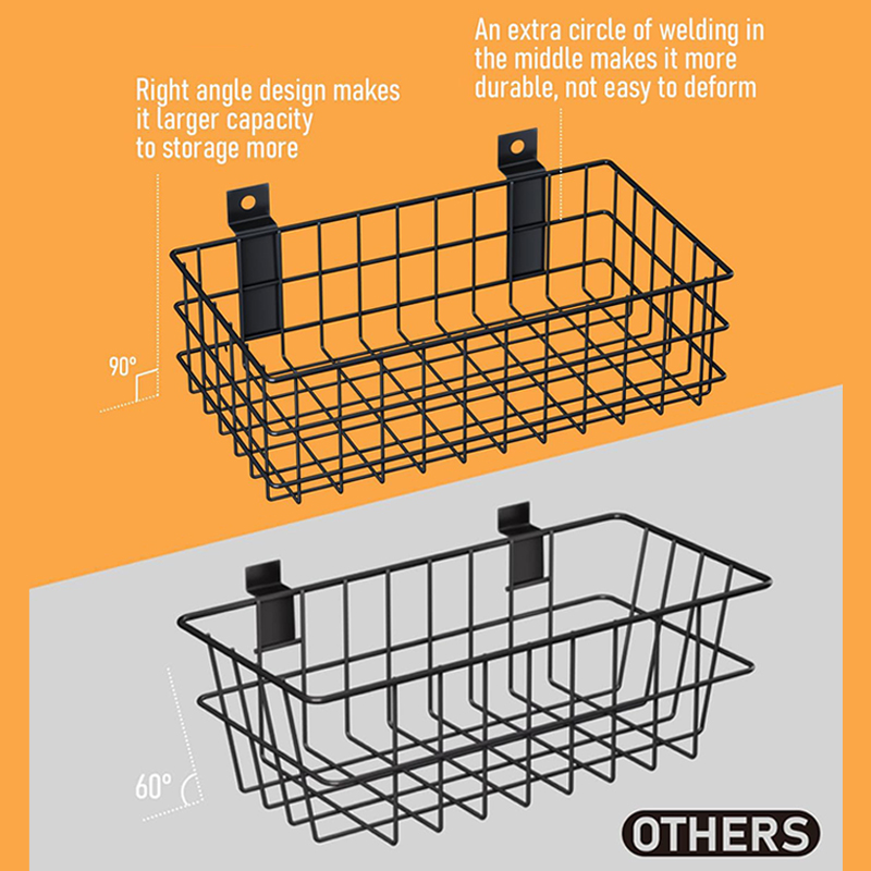 Basket storage basket for slatted walls, a practical tool for storage and organization