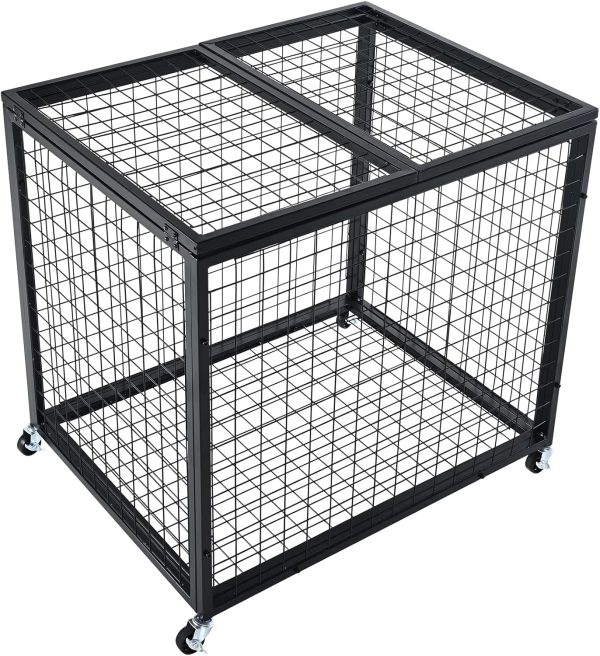 School sports equipment storage cart, mobile ball cart space storage capacity