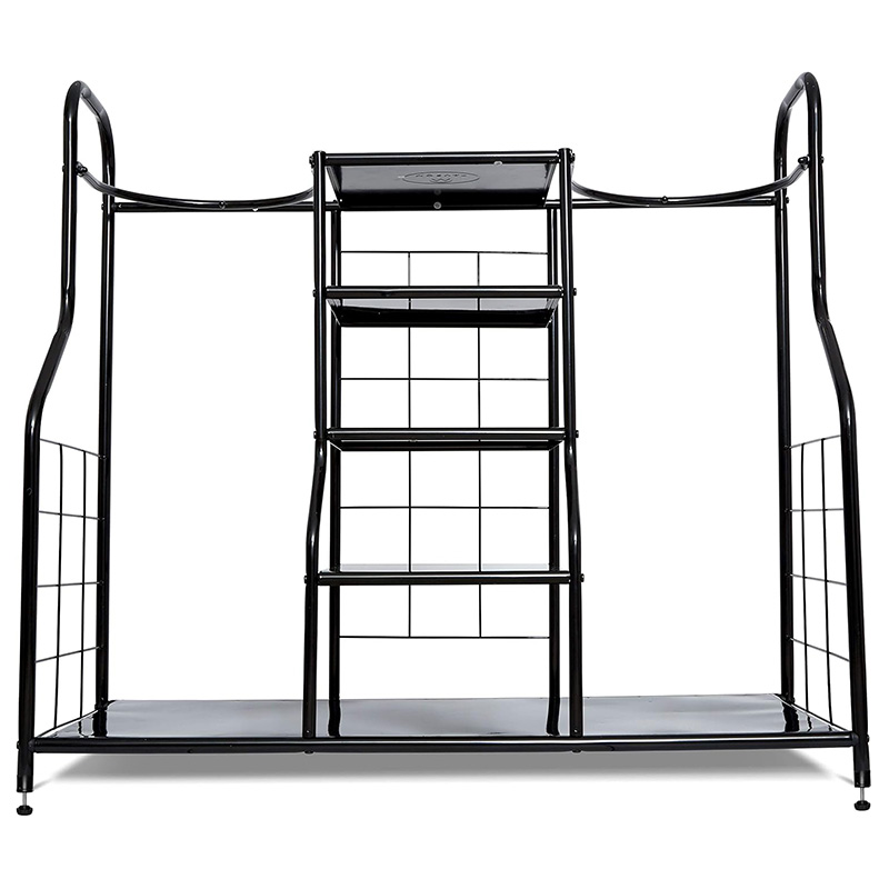 Multi-layer partition golf club shoes bag integrated metal storage rack