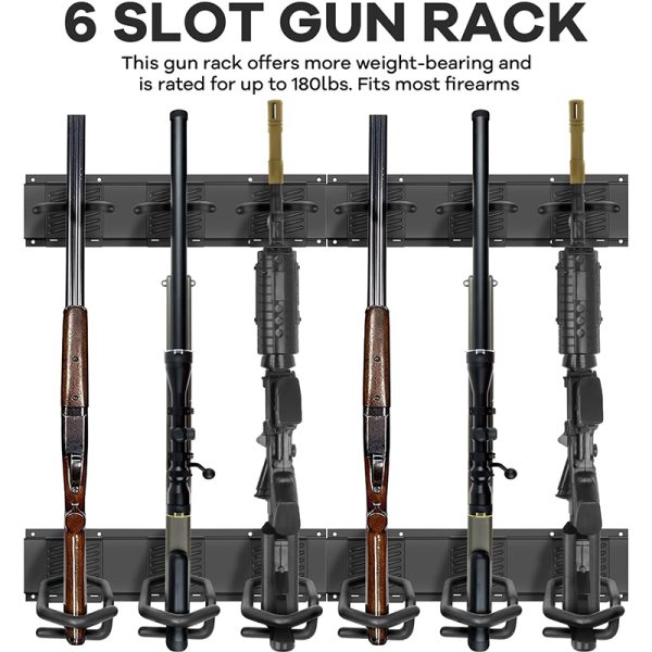 Gun display rack with adjustable distance slots 3/6/4/8