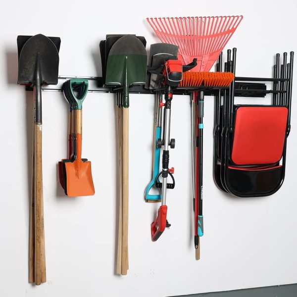 Garage warehouse Slider black double line straight hook