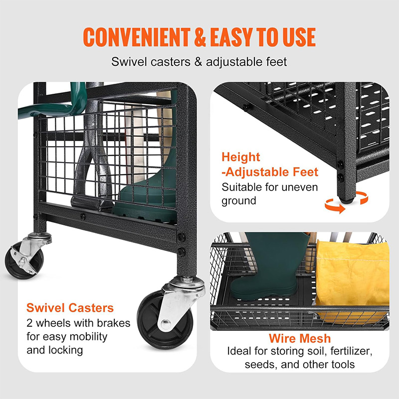 Multi-functional use of the garage courtyard farm tool cleaning storage rack