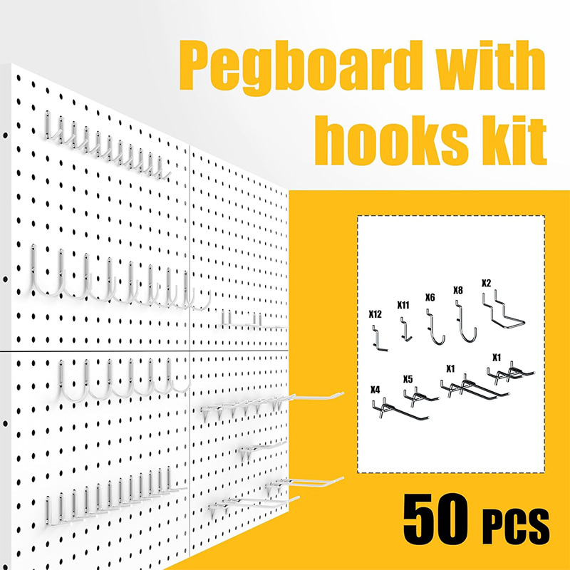 Metal storage rack on the perforated board wall&wall-mounted item storage rack