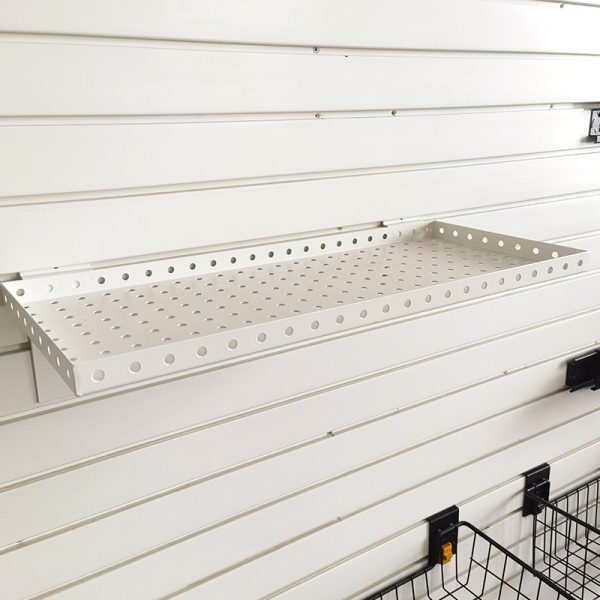 Slatted wall mesh storage rack, hardware round hole display storage rack