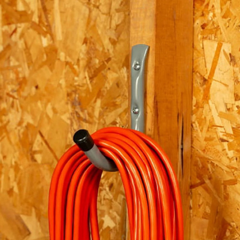 Heavy duty double headed V-shaped iron pipe hook for garage