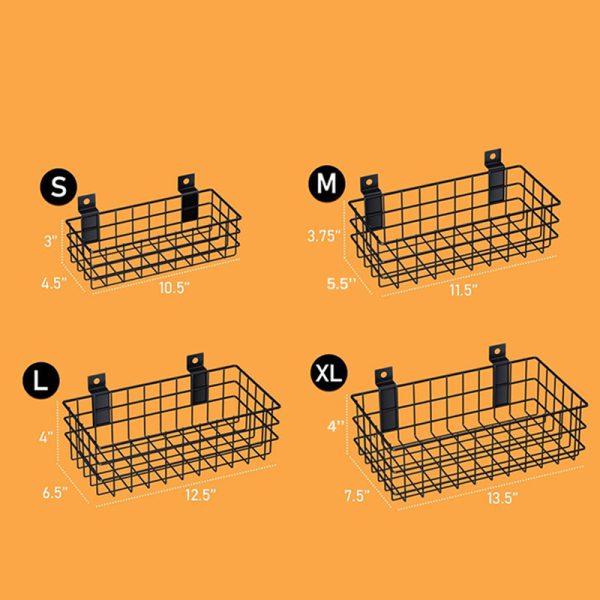  Basket storage basket for slatted walls, a practical tool for storage and organization