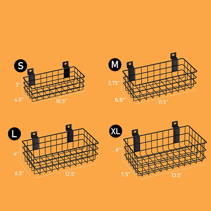 Basket storage basket for slatted walls, a practical tool for storage and organization