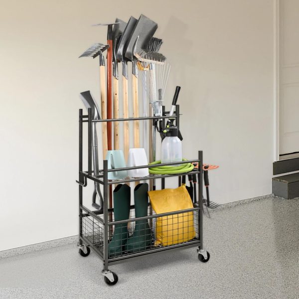 Multi-functional use of the garage courtyard farm tool cleaning storage rack