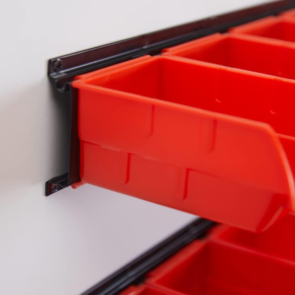 Small red/blue storage parts box material component plastic box