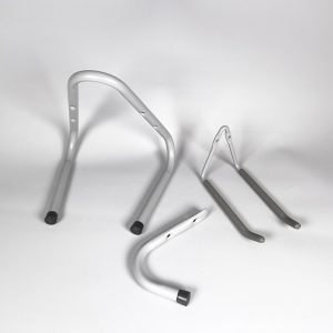 Heavy duty double headed V-shaped iron pipe hook for garage