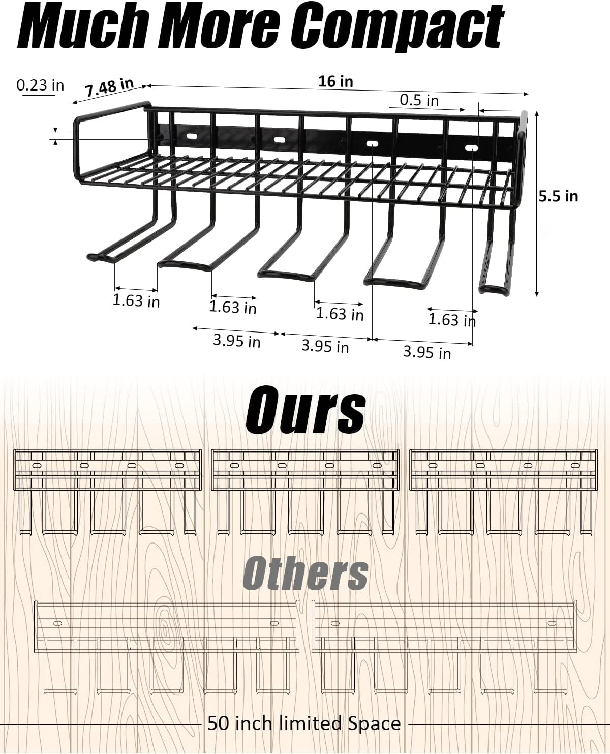 Heavy-duty floating tool rack electric drill storage rack