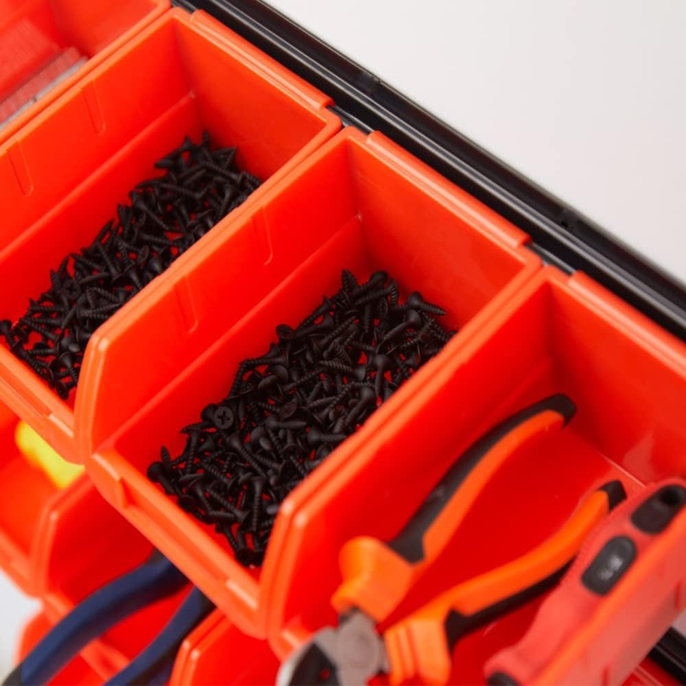 Small red/blue storage parts box material component plastic box