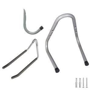 Heavy duty double headed V-shaped iron pipe hook for garage