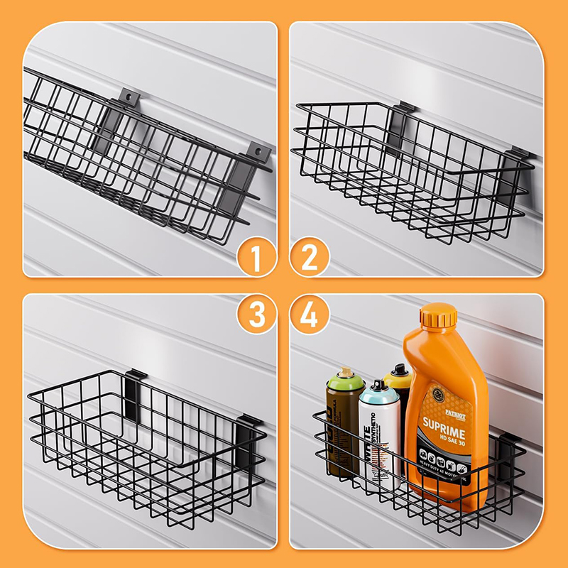 Basket storage basket for slatted walls, a practical tool for storage and organization