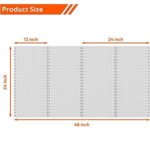 Ultrawall 4 Pcs Metal Pegboard Wall Panels, Peg Boards for Garage Tool Storage