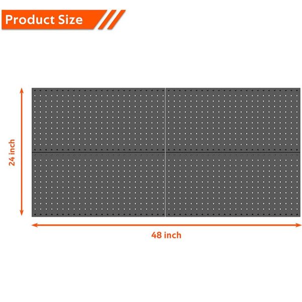 Ultrawall 4 Pcs Metal Pegboard Wall Panels, Peg Boards for Garage Tool Storage