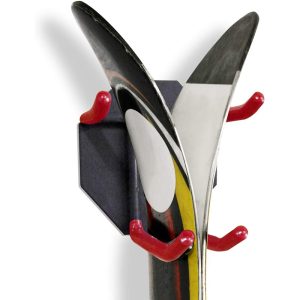 Wall Mounted Rack Organizer for Skis and Poles Heavy Duty Horizontal Wall Ski Rack