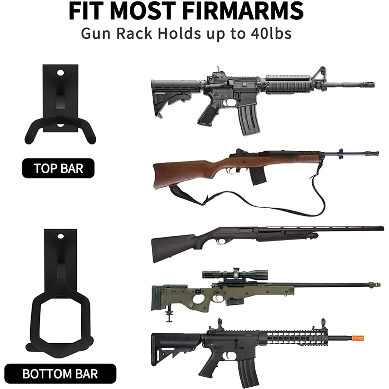 Adjustable distance detachable gun gun wall hanging display rack