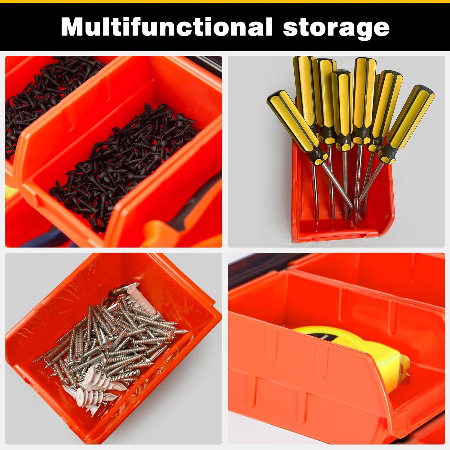 Small red/blue storage parts box material component plastic box